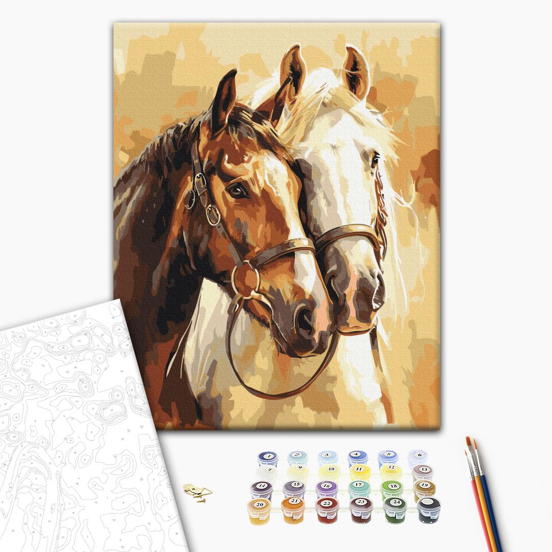 Painting by numbers Noble horses