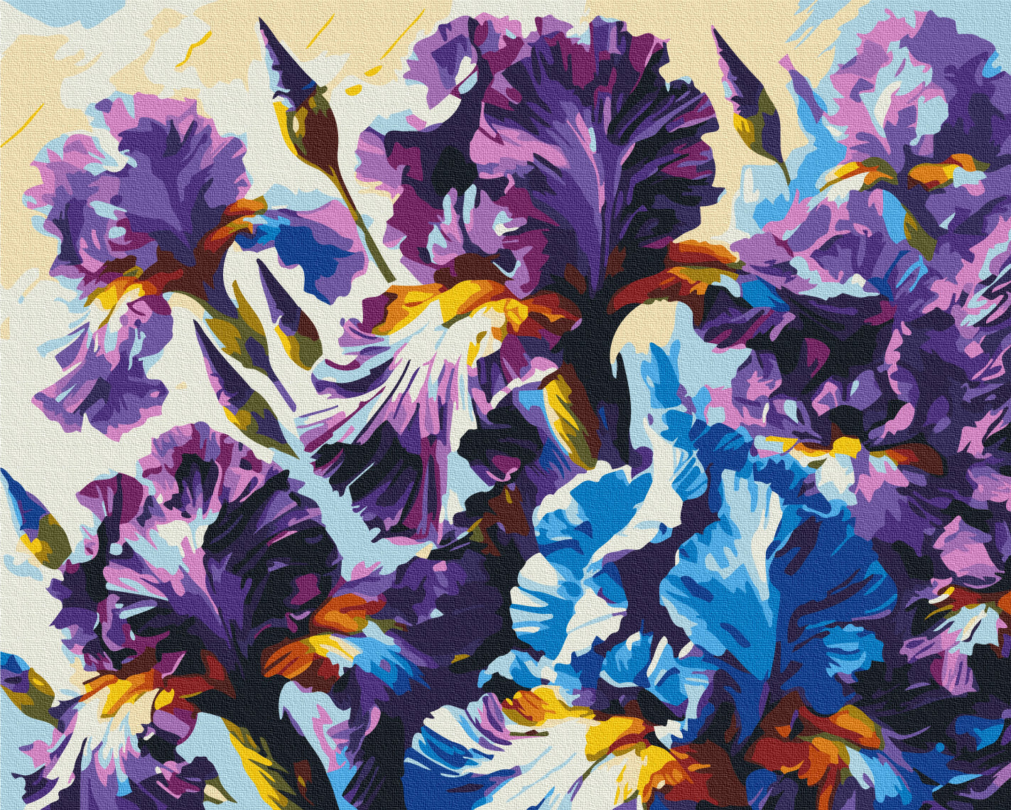 Painting by numbers Fragrant irises © Oleg Loburak