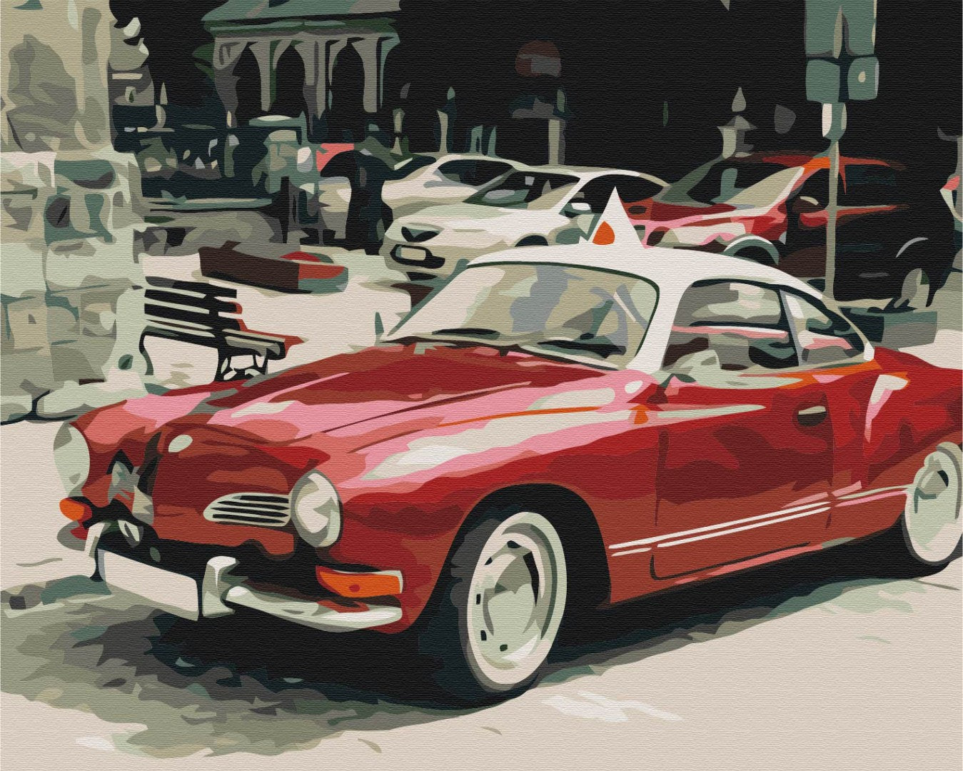 Painting by numbers Retro on city roads