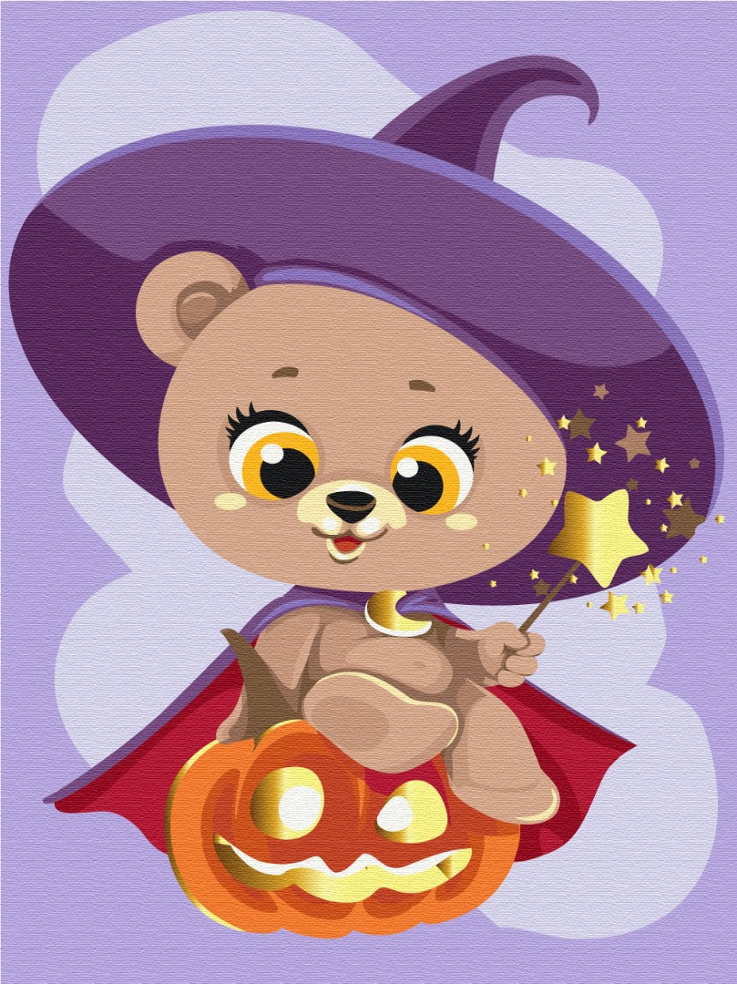 Painting by numbers Magic teddy bear