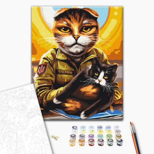 Painting by numbers A warlord cat © Marianna Pashchuk