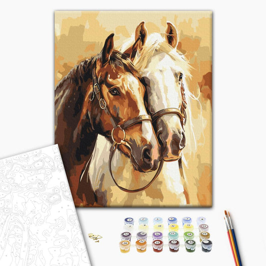 Painting by numbers Noble horses