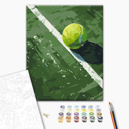 Painting by numbers Tennis ball