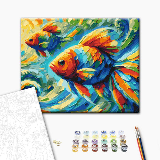 Painting by numbers Fishes © Oleg Loburak