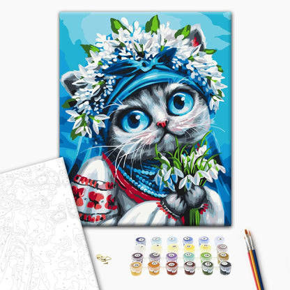 Painting by numbers A cat carrying spring © Marianna Pashchuk
