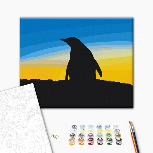 Painting by numbers Blue-yellow sky of the Antarctic © Serhiy Glotov