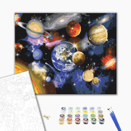 Painting by numbers Parade of planets