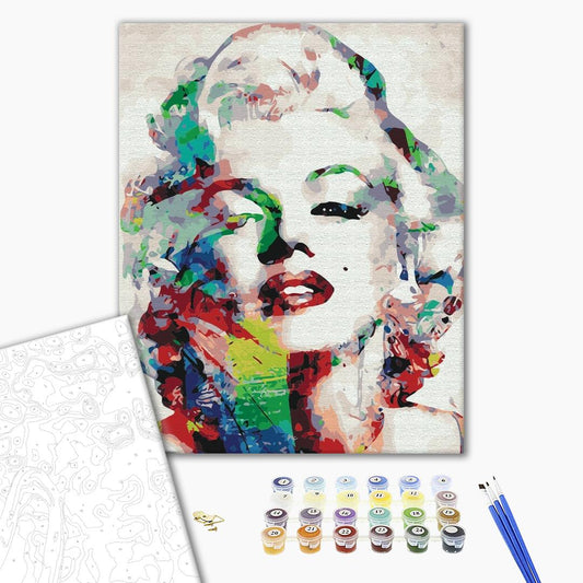 Painting by numbers Colorful Merlin Monroe