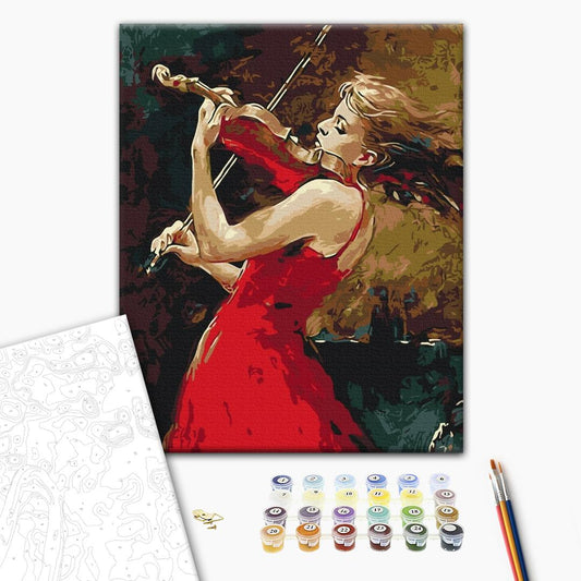 Painting by numbers Girl with violin