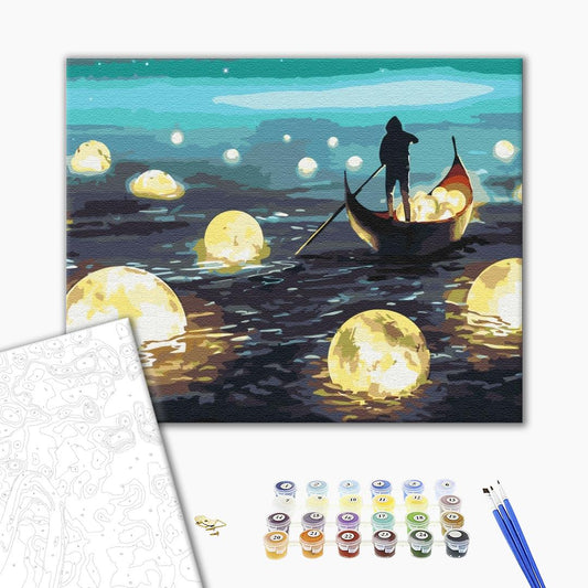 Painting by numbers Moon walk