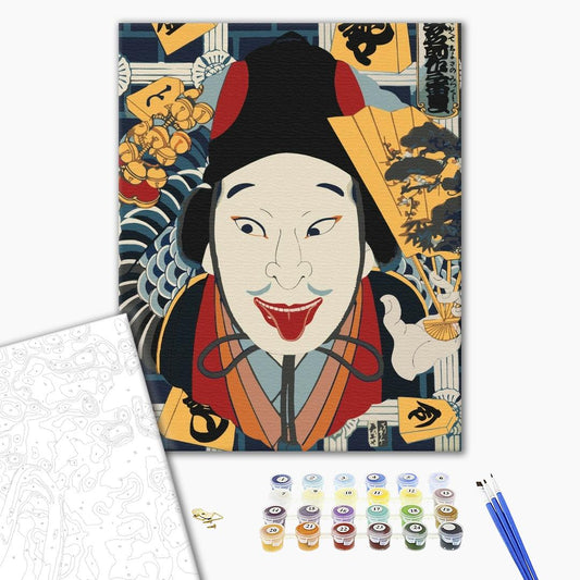 Painting by numbers Portrait of an Actor by Toyohara Kunichika