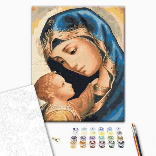 Painting by numbers Mother of God