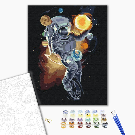 Painting by numbers Space juggler