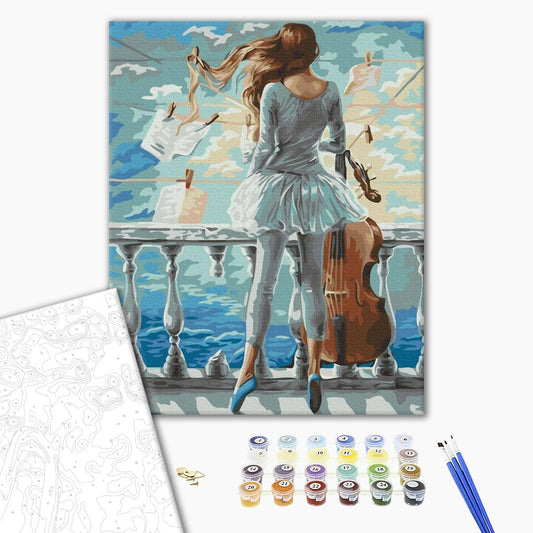Painting by numbers Musical girl