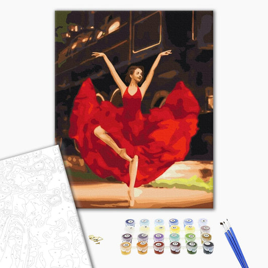 Painting by numbers Passionate ballerina