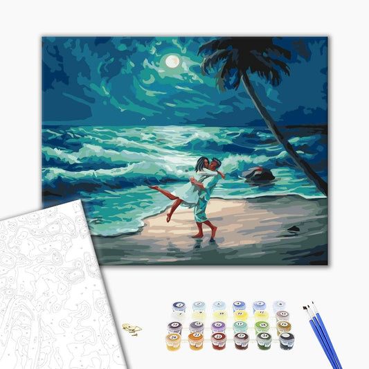 Painting by numbers By the ocean