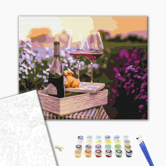 Painting by numbers Romance in lavender