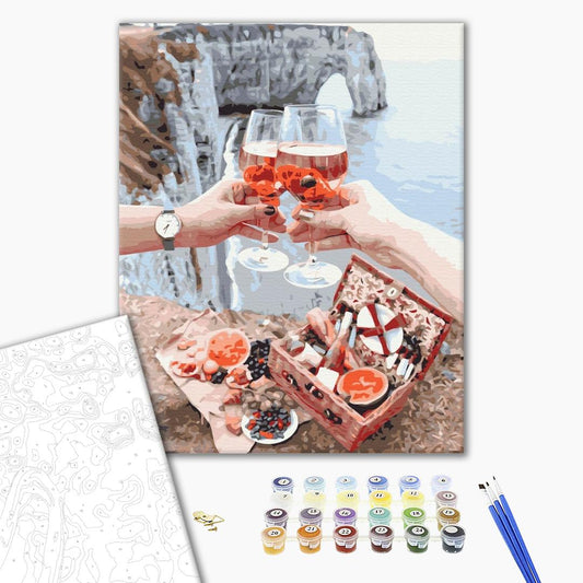 Painting by numbers Breakfast on the rocks