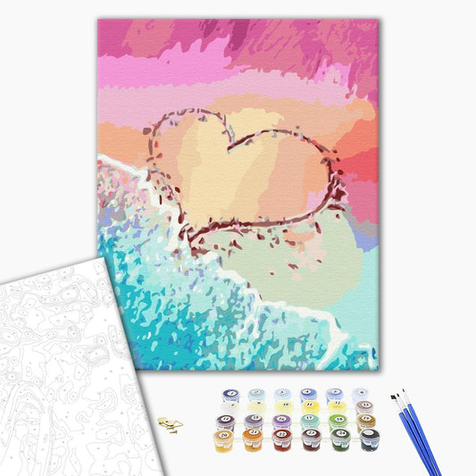 Painting by numbers Love on the coast