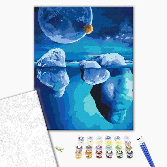 Painting by numbers Glacier space