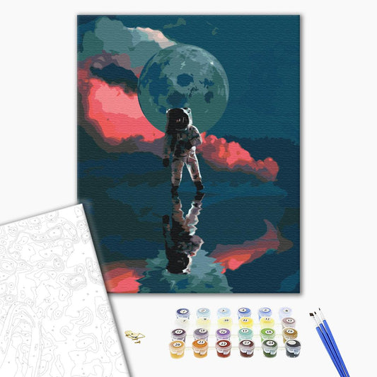 Painting by numbers Day on the moon