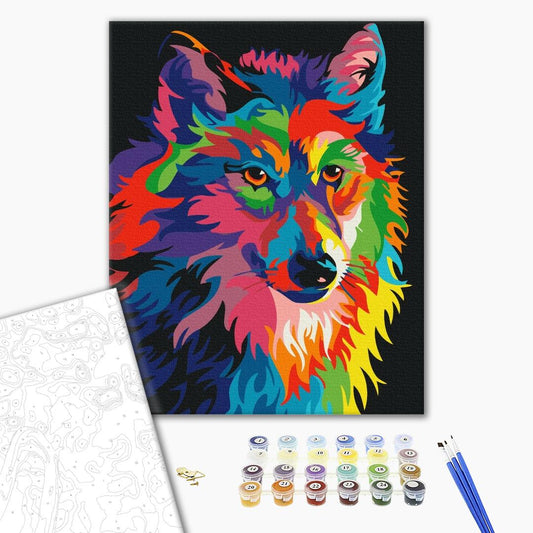 Painting by numbers Rainbow predator