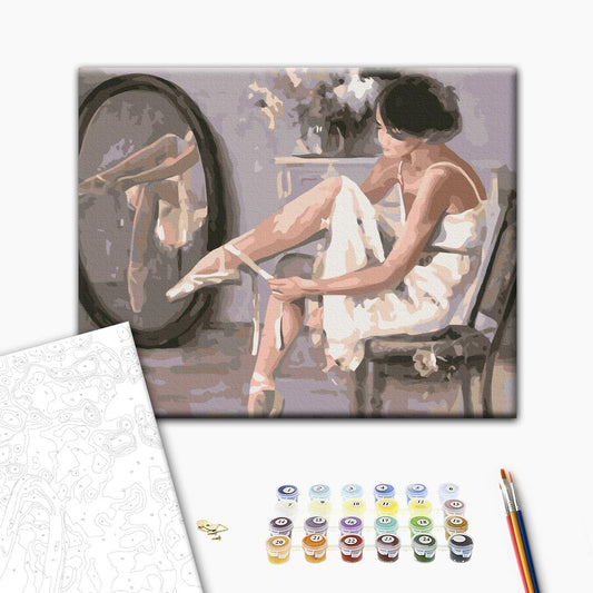 Painting by numbers Morning in pointe shoes