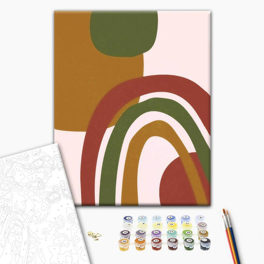 Painting by numbers Triptych Lines style 2