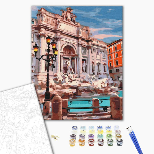 Painting by numbers The Trevi Fountain Rome