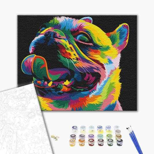 Painting by numbers Rainbow dog