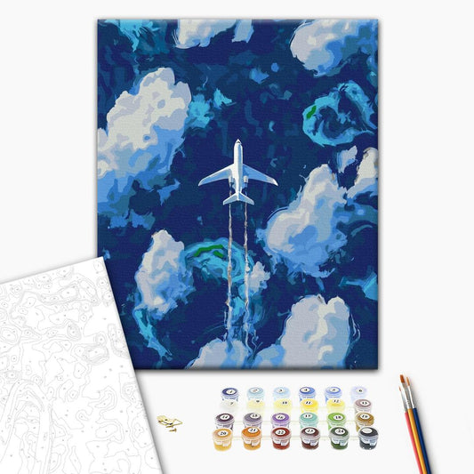 Painting by numbers Above the clouds