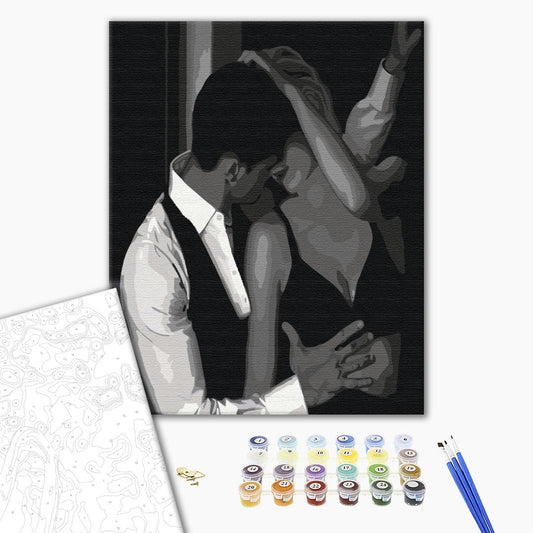 Painting by numbers Embraced by passion