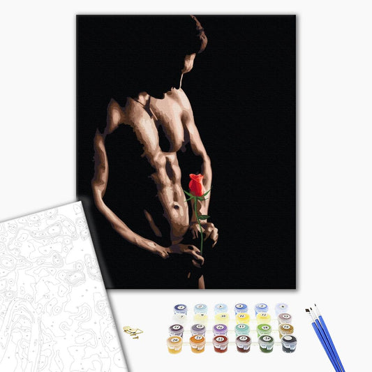 Painting by numbers Rose of passion