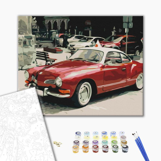 Painting by numbers Retro on city roads