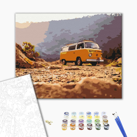 Painting by numbers Hippie journey