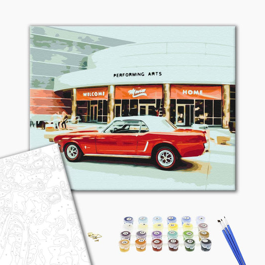 Painting by numbers Retro on city streets