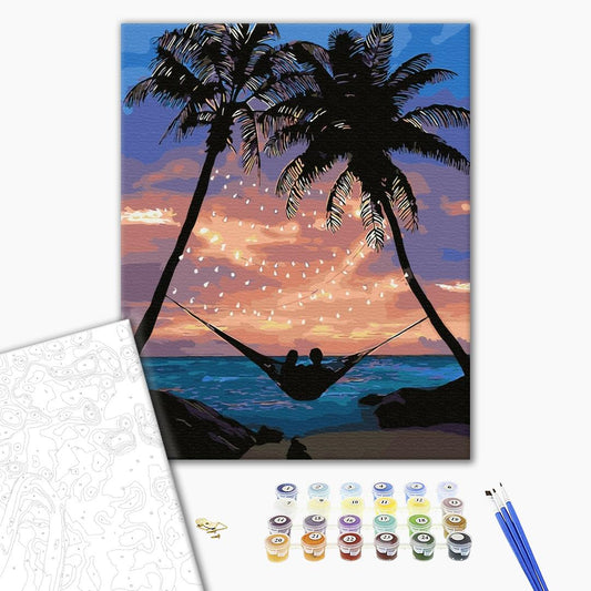 Painting by numbers Romantic date on the islands