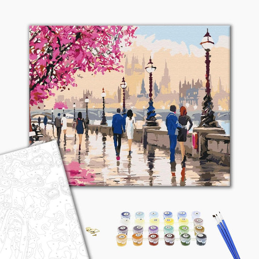 Painting by numbers Walking tour of romantic London
