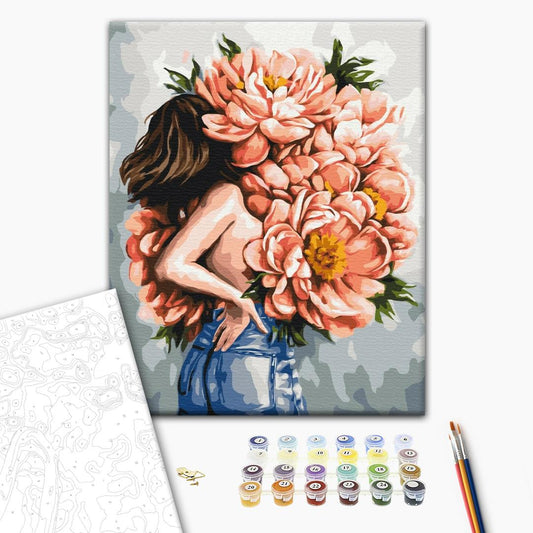 Painting by numbers Peonies of femininity @Daria Mikhailishina