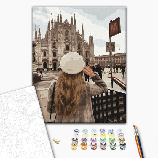 Painting by numbers Walk in Milan ©miss_maleficient_