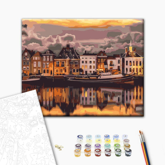 Painting by numbers Evening in Stockholm