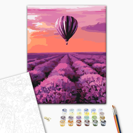 Painting by numbers Hot air balloon in Provence