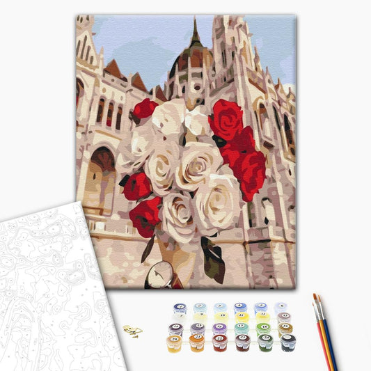 Painting by numbers Roses in Budapest