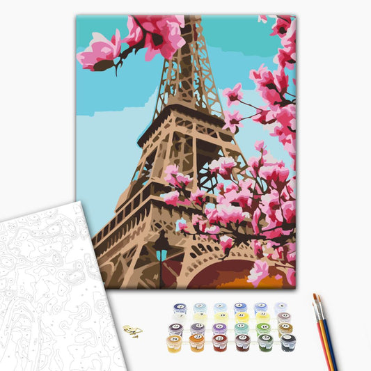 Painting by numbers Sakura in Paris