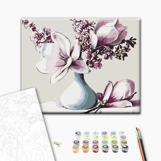 Painting by numbers Bouquet of magnolias