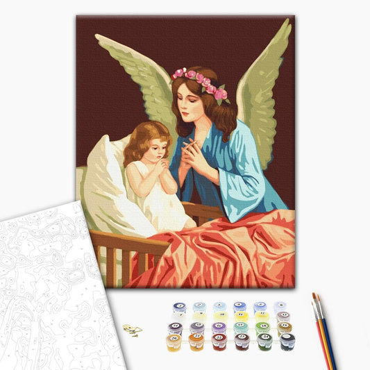 Painting by numbers Winged with prayer