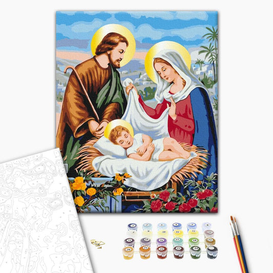 Painting by numbers Holy family