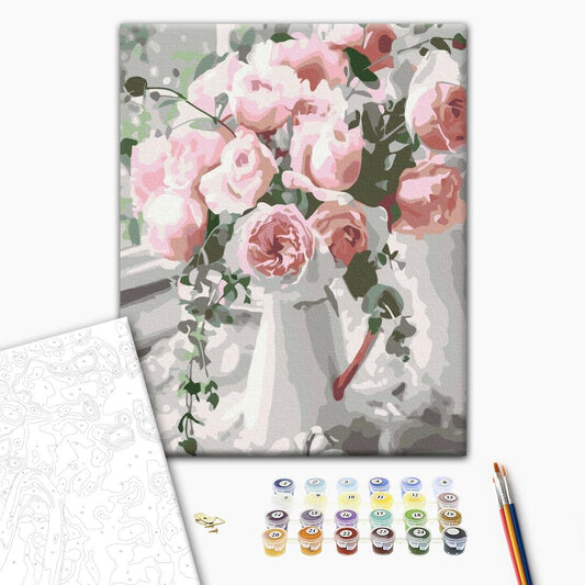 Painting by numbers Bouquet of delicate roses