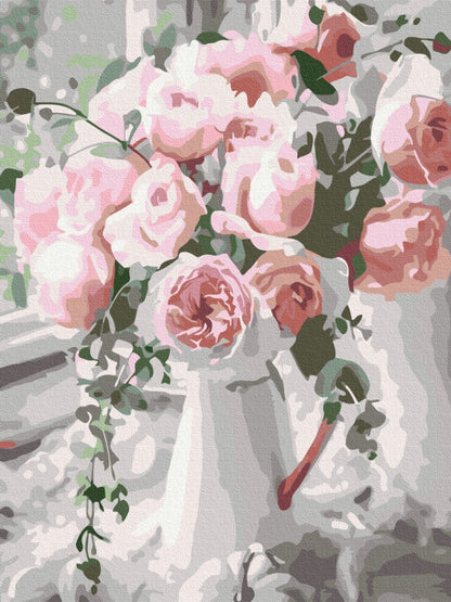 Painting by numbers Bouquet of delicate roses