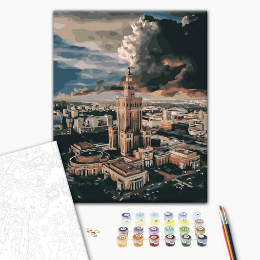 Painting by numbers Center of Warsaw